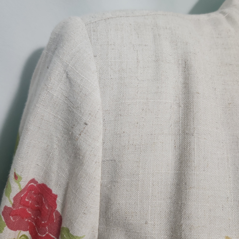 Drapers & Damons White Floral Blazed Jacket. Size 10. Lining 100% Cotton. - Picture 6 of 10